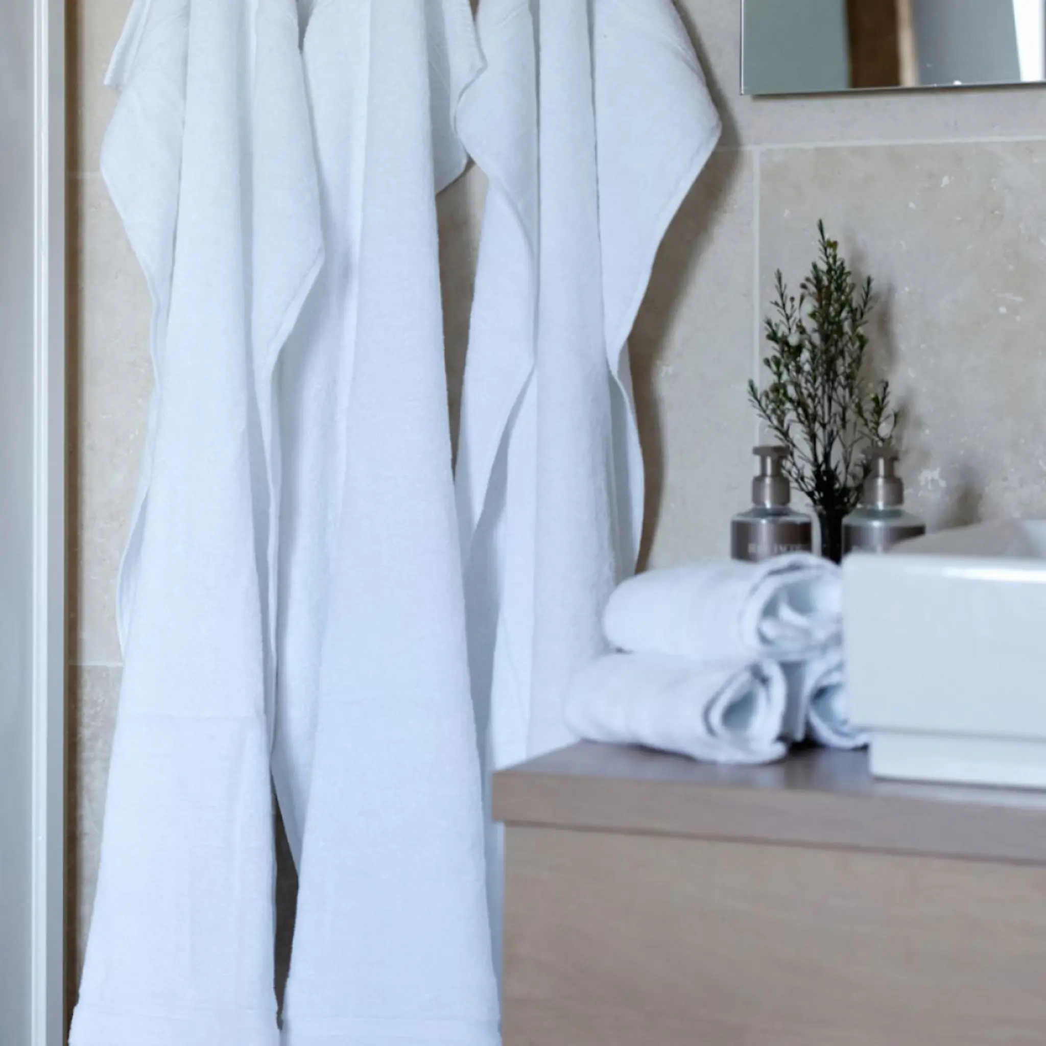 Home by Ilse Jacobsen Bath Collection handduk 50x100 cm 2-pack white cotton