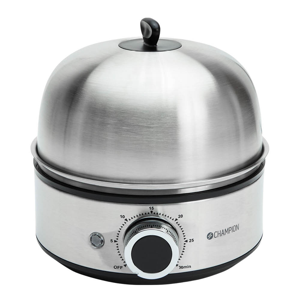 CHAMPION Eggekoker med timer 7 egg EB600 rustfritt stål