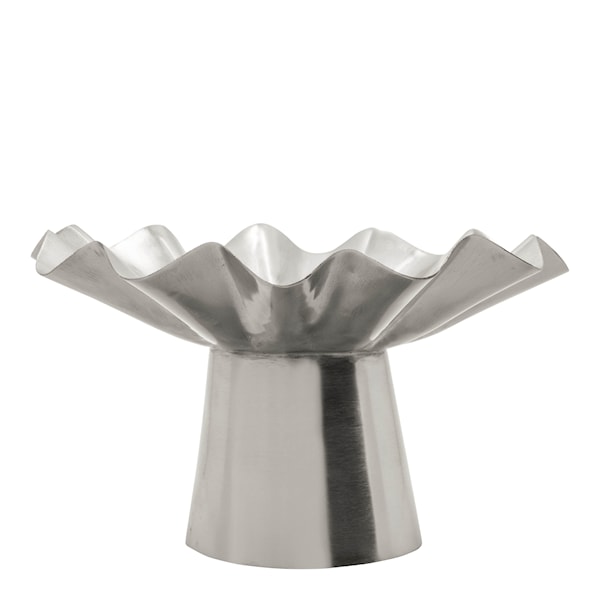 Flood fat på fot 22 cm silverfinish