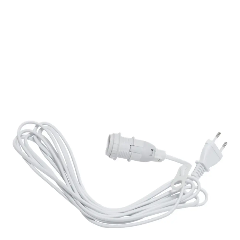 Basic johtoteline E14 3,5 m Valkoinen