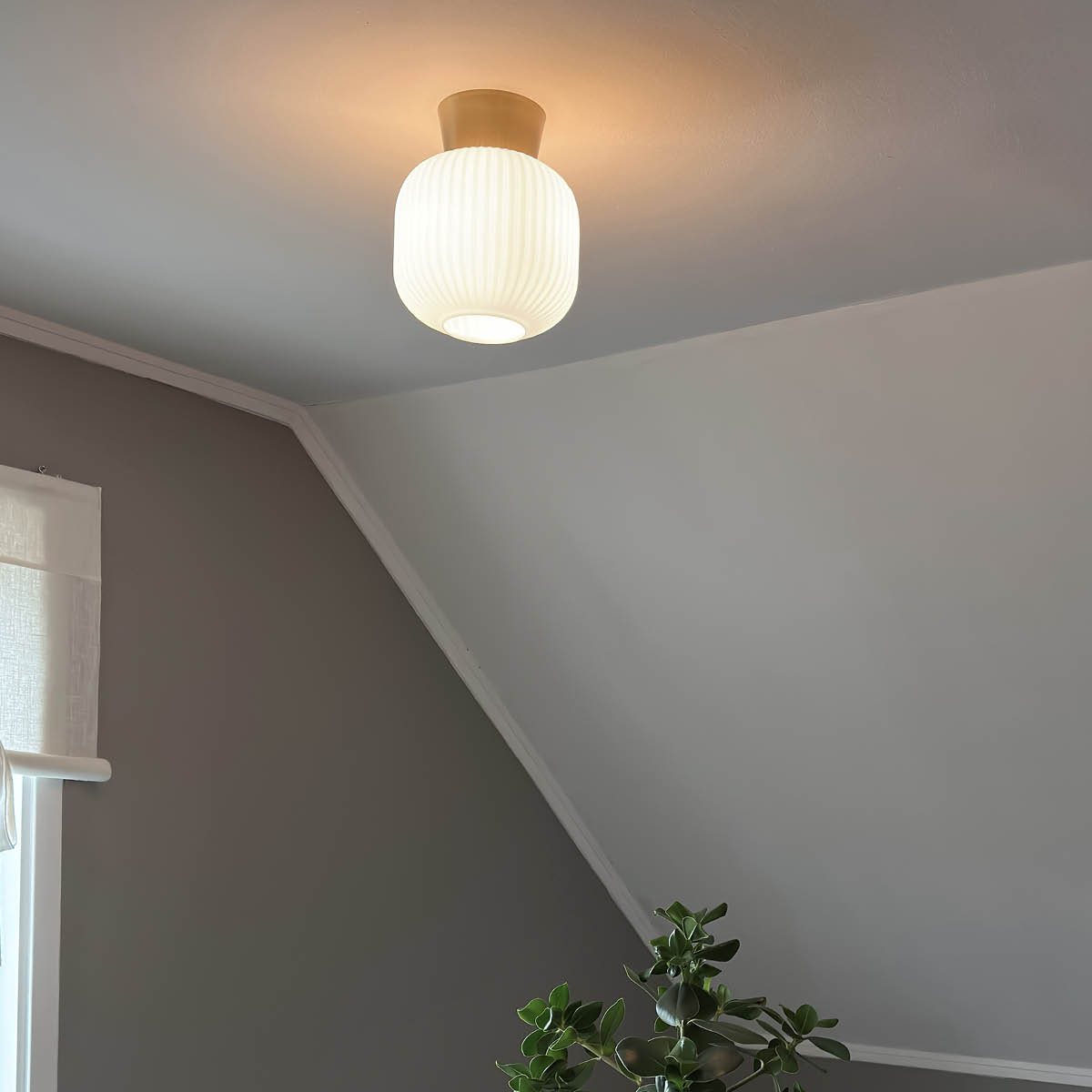 Aneta Lighting Vanja plafond 20 cm hvit/matt messing