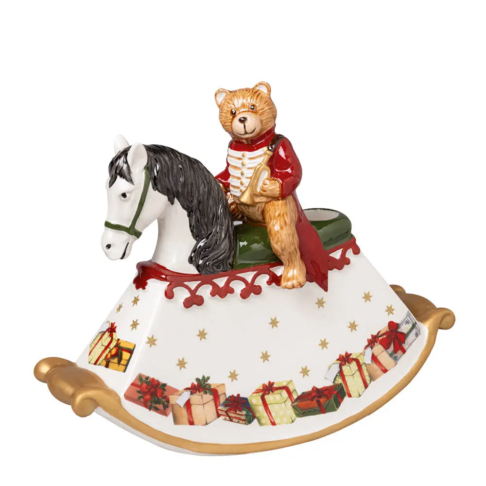 Christmas Toys posliininen keinuhevonen 22x9x17 cm