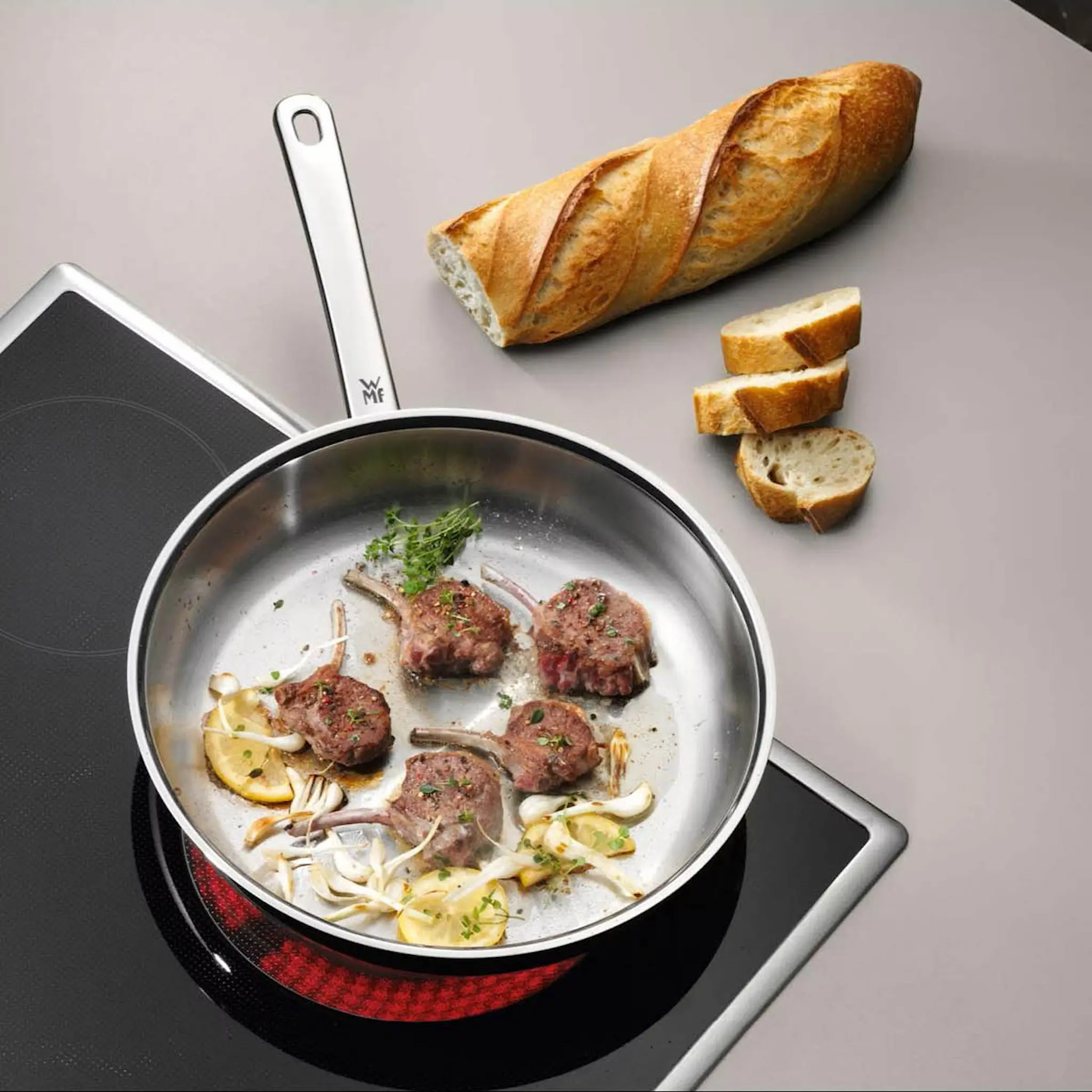 WMF Profi stekepannesett 2 deler 24+28 cm stål