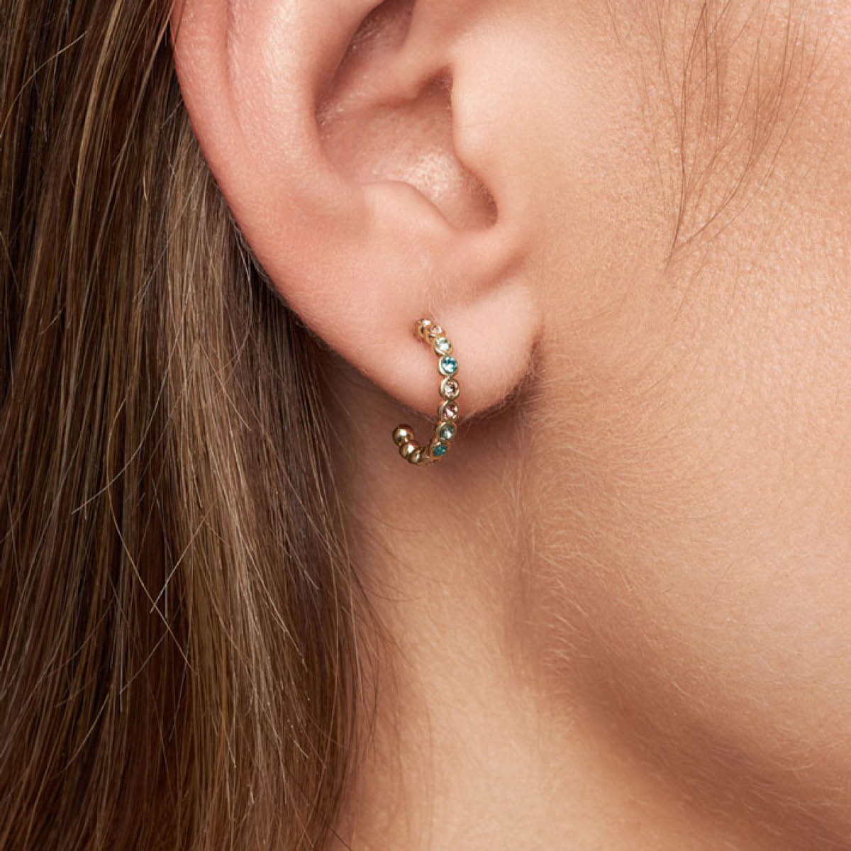 A&C Oslo AS Vibrance örhängen små silver/multi