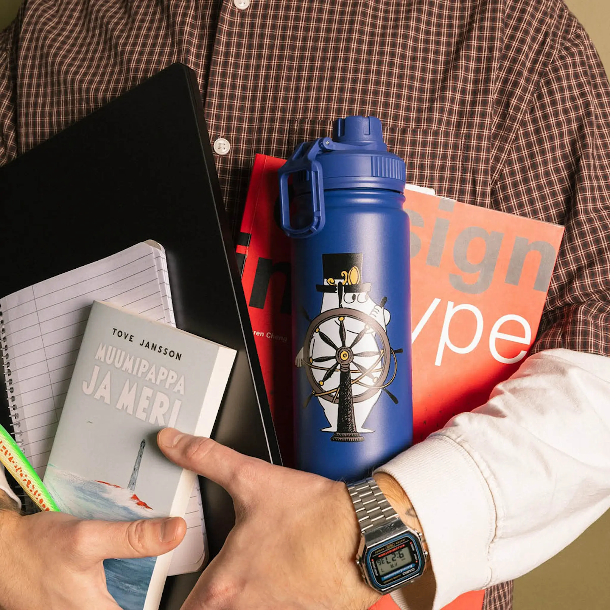 Nordicbuddies Mumin termosflaska 0,55 L marinblå