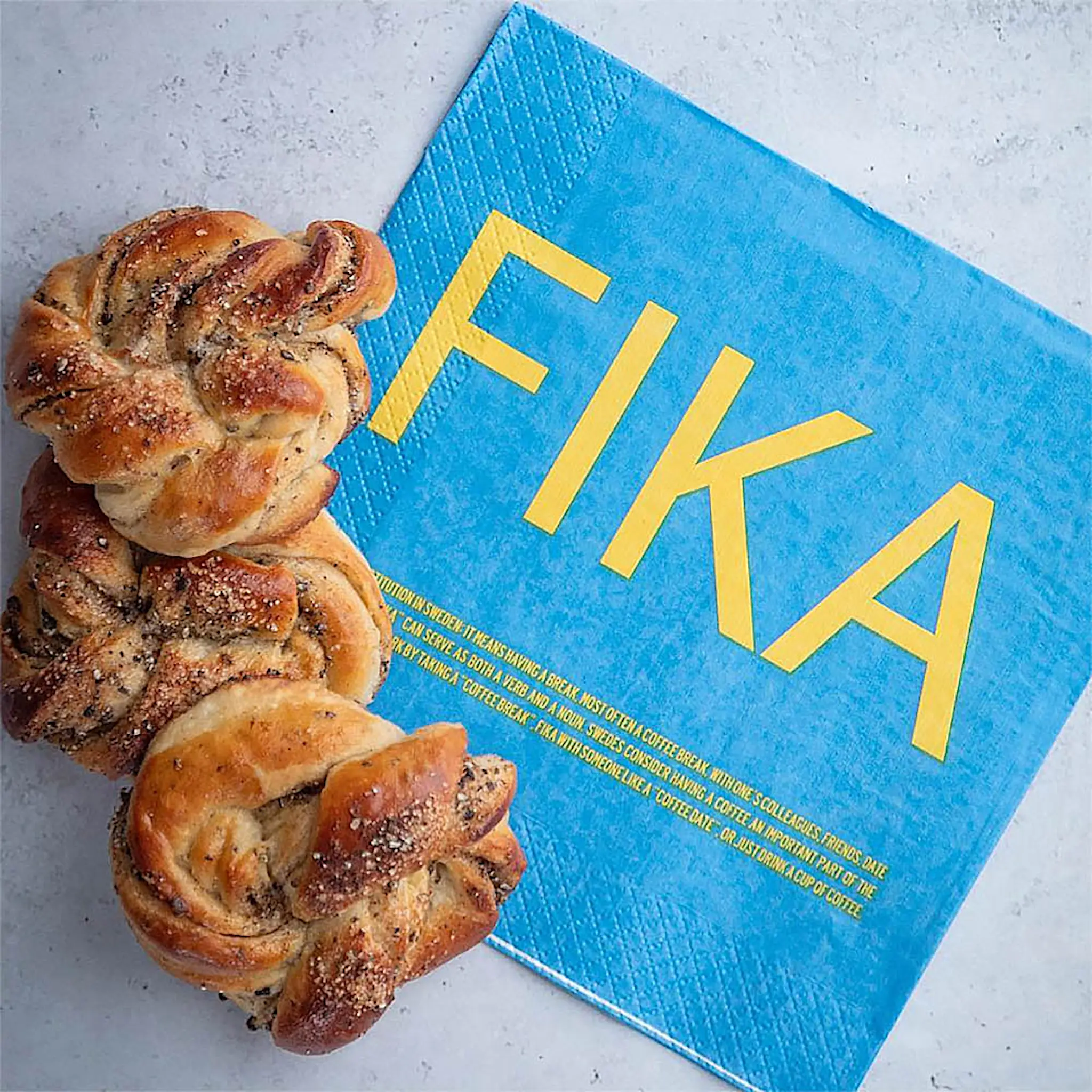 Citronelles Fika Servetti 33x33 cm 25 kpl Sininen/Keltainen