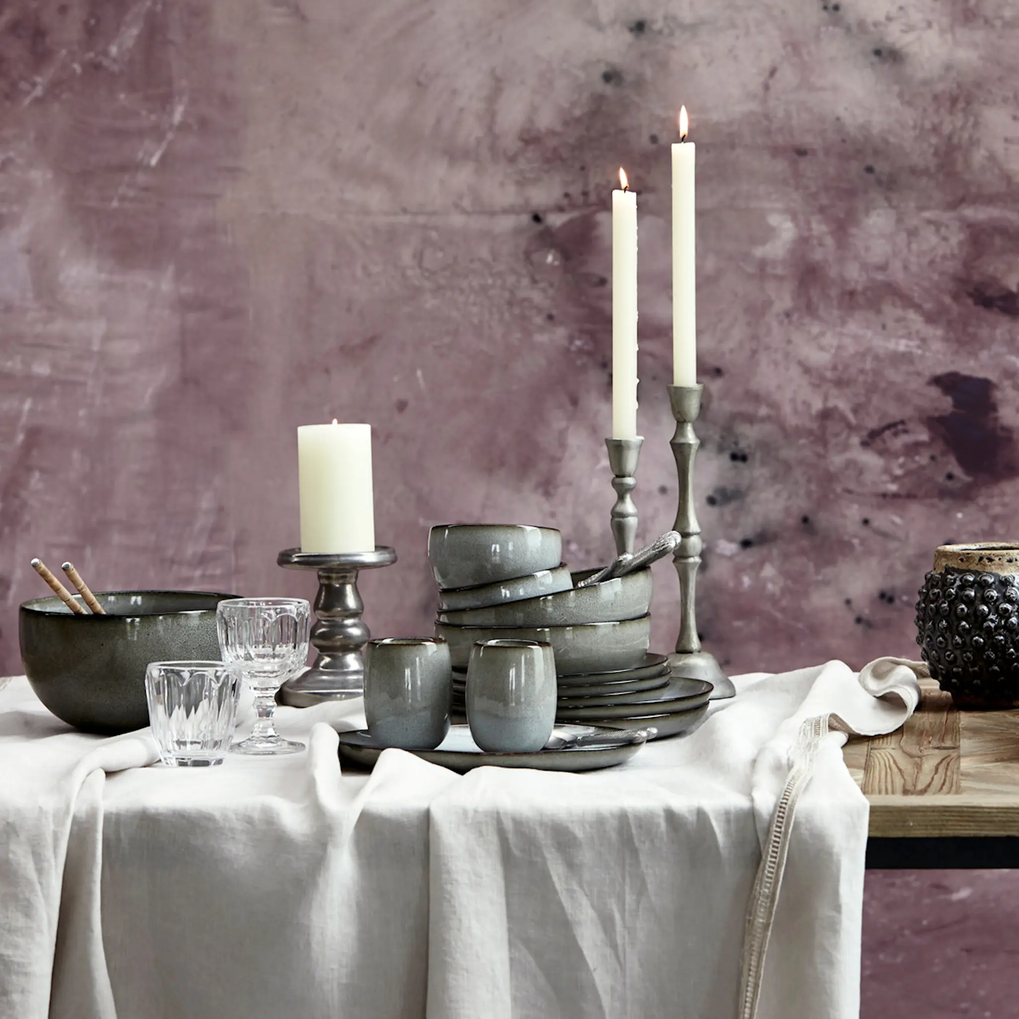 Lene Bjerre Amera tallrik 26 cm grå