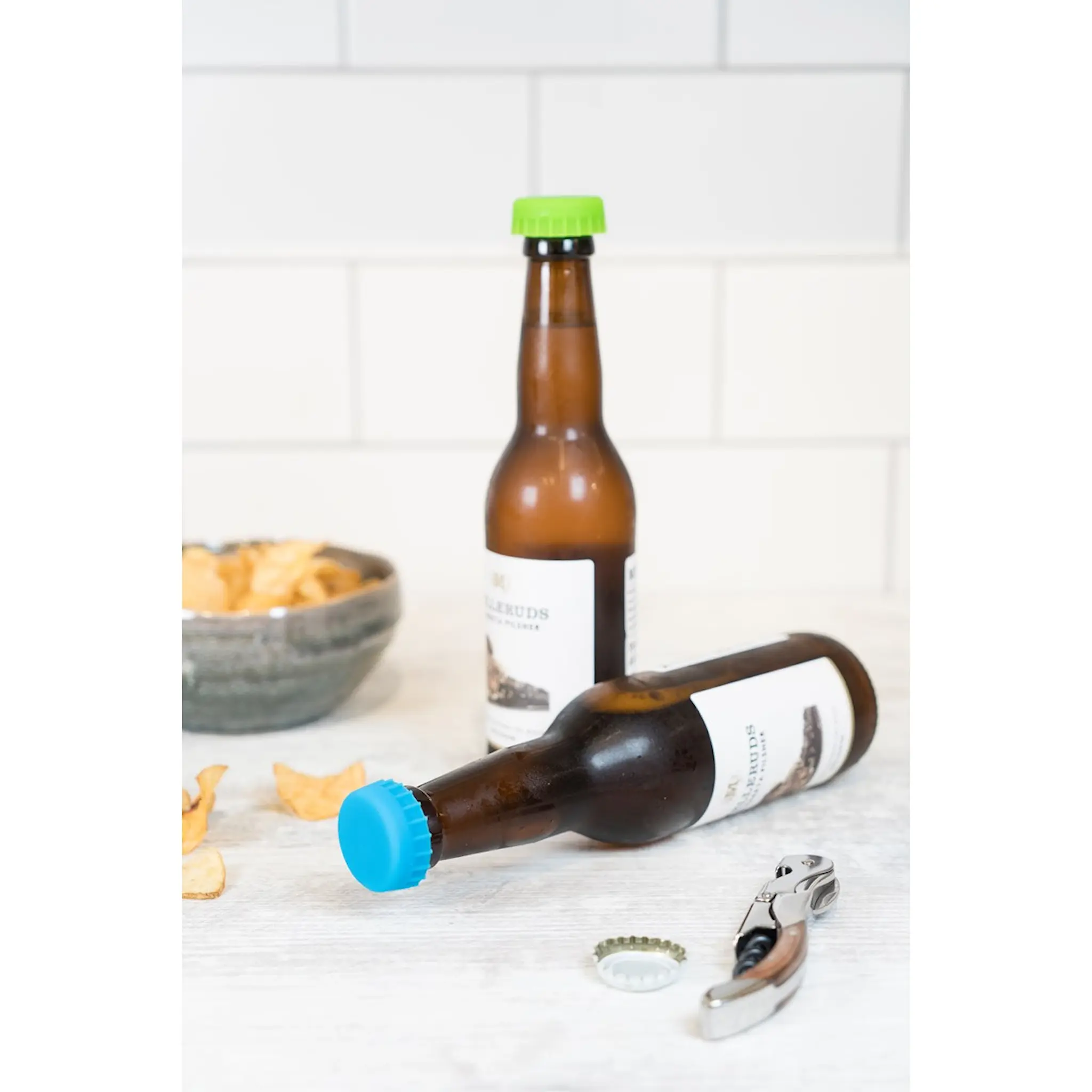Pulltex Beer Stopper SilIkon 2-pack Svart/Grön
