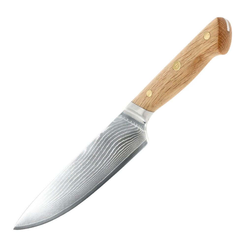 Pillivuyt Gourmet Douron kokkekniv 33 cm damaskusstål/eik