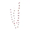 Flags girlang 500 cm röd champagne