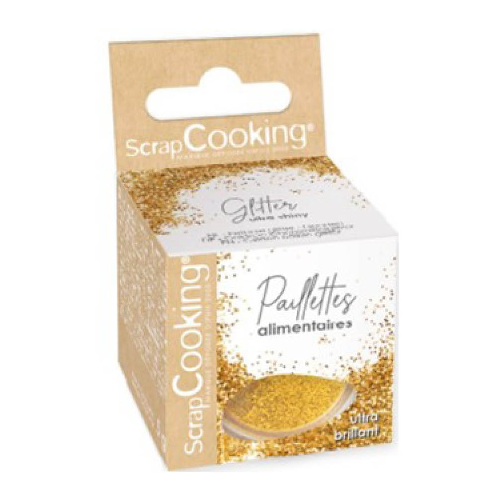 ScrapCooking Glitter ätbart 5g guld