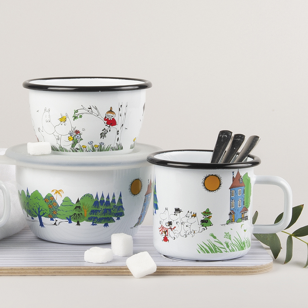 Muurla Muumi Emalikulho Iloinen perhe 30 cl