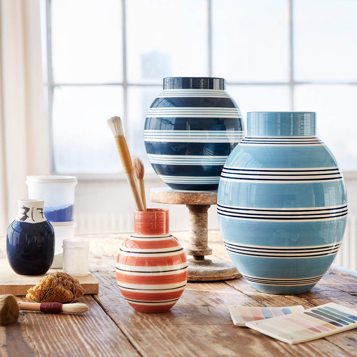 Kähler Omaggio Nuovo Maljakko 30 cm Sininen