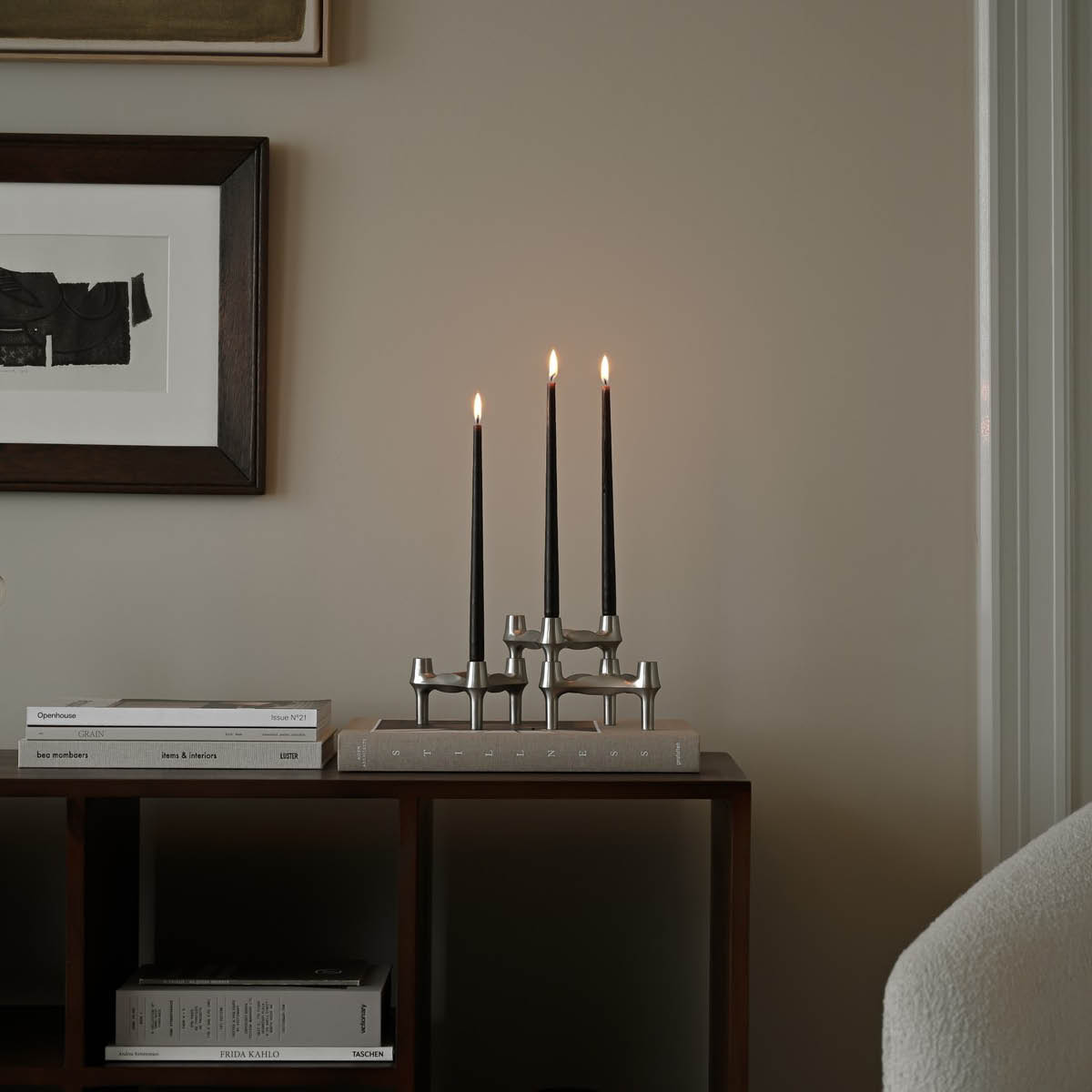 Stoff Nagel Stoff Nagel BMF ljusstake 1-pack Borstad krom