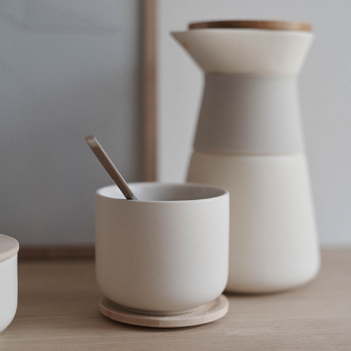 Stelton Theo Mugg Med Underlägg Sand