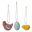 Hänge prydnad 3-pack The henhouse