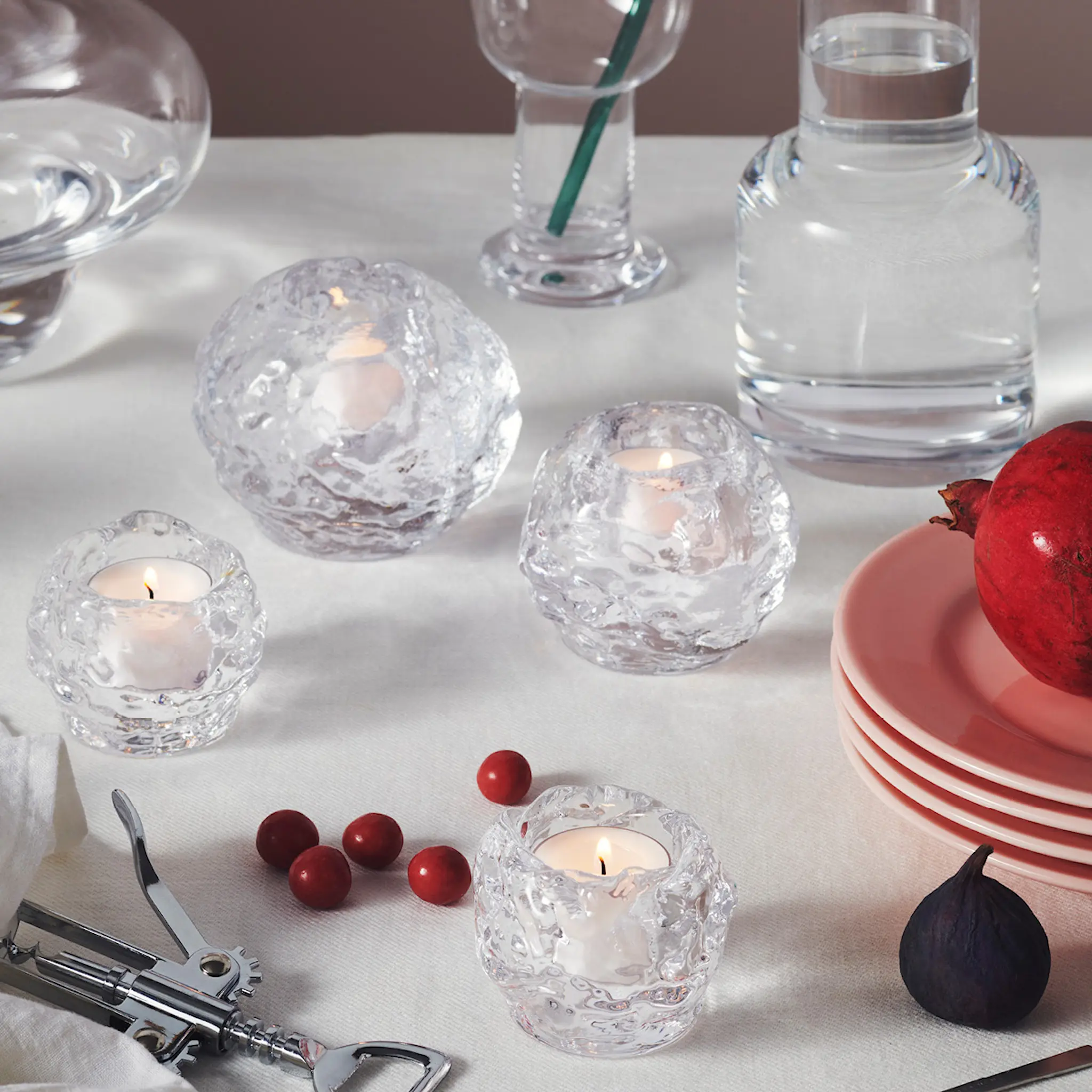 Kosta Boda Snowball ljuslykta 3-pack