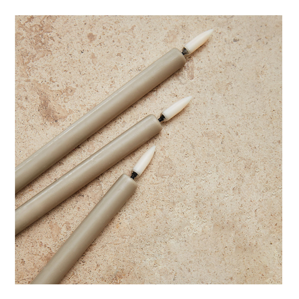 Stoff Nagel Uyuni lys led 2 stk 20x1,3 cm beige