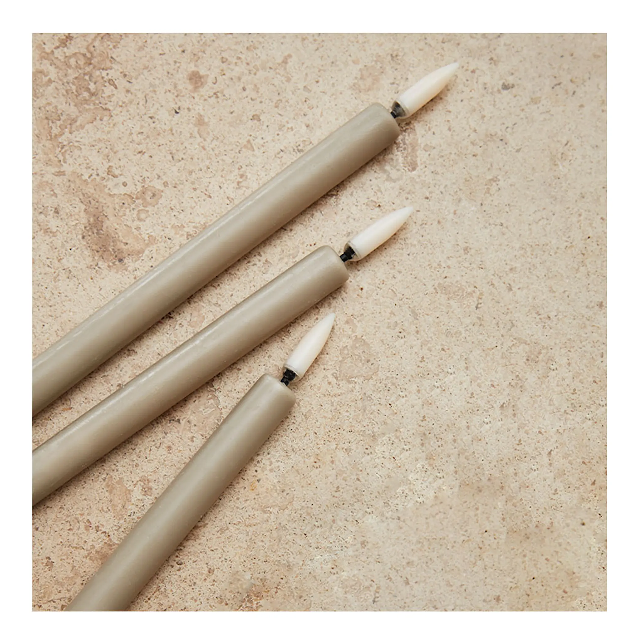 Stoff Nagel Uyuni LED Kruunukynttilä 2 kpl Beige