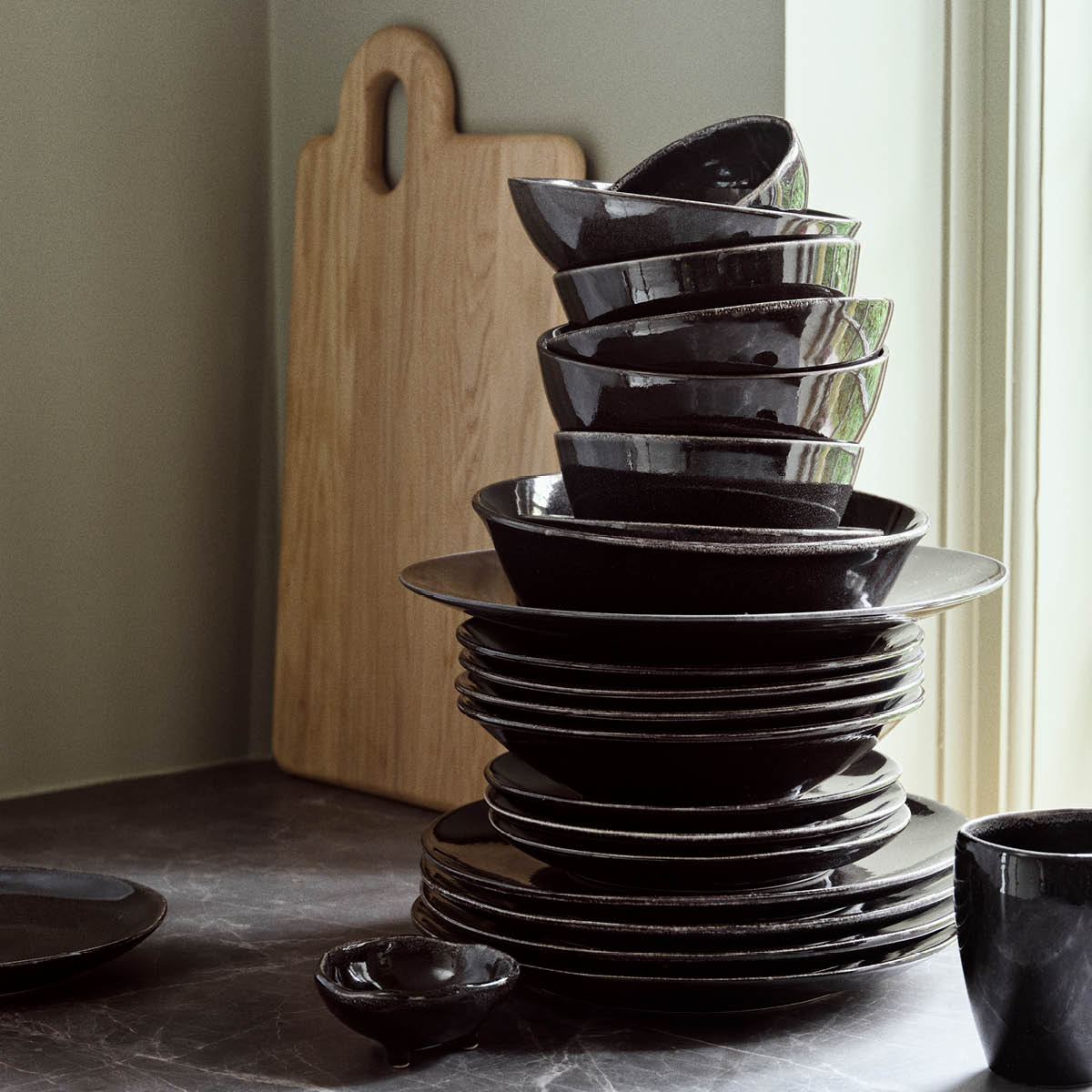 Broste Copenhagen Nordic Coal skål 25 cm svart