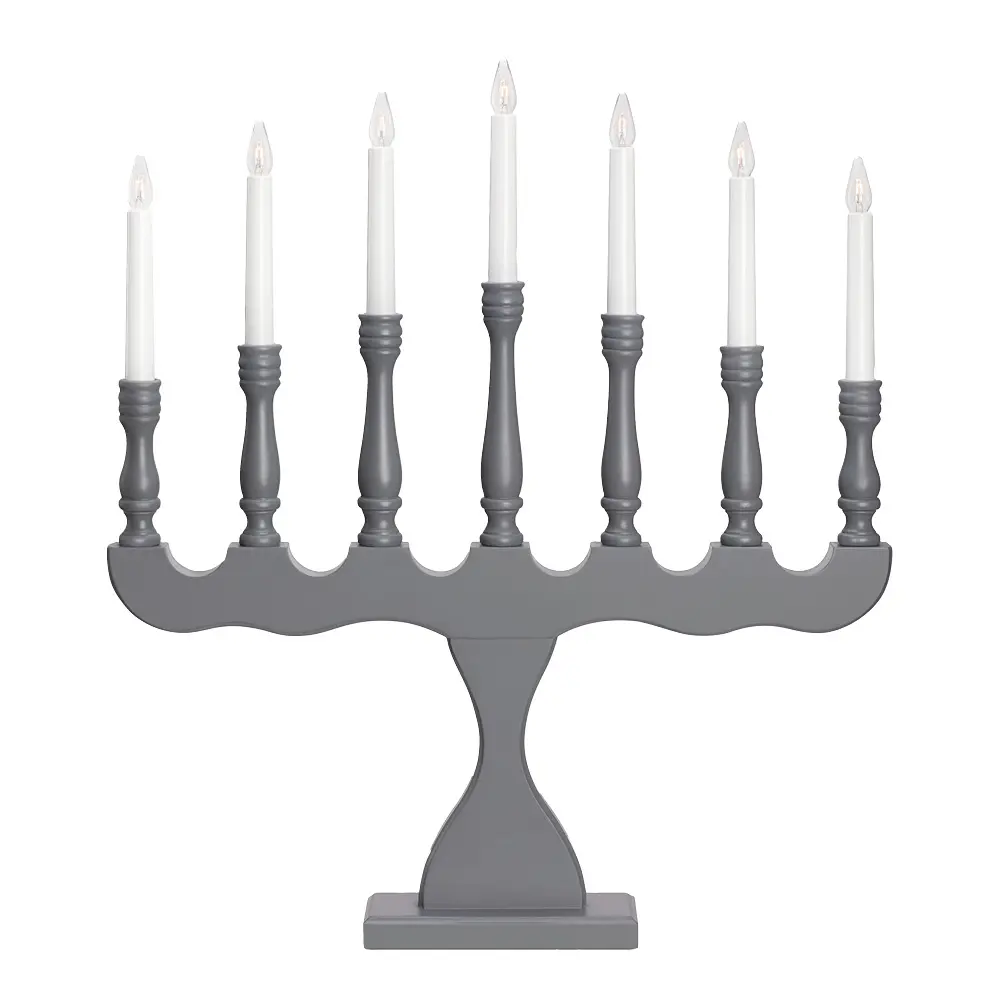 Svaneholm adventsstake 7-armet grå