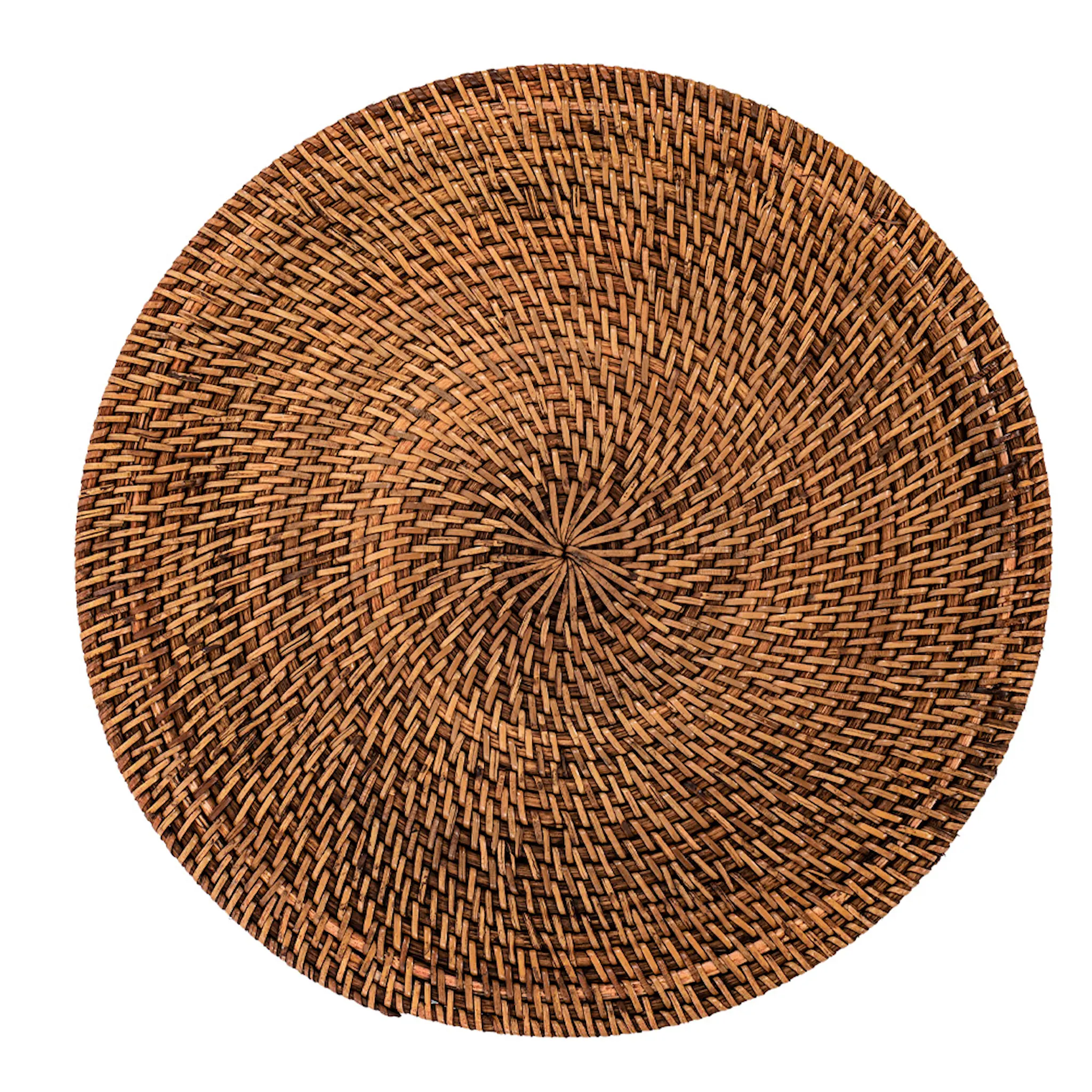 Ziczac Rattan Bordstablett 36 cm Rotting/Mörkbrun