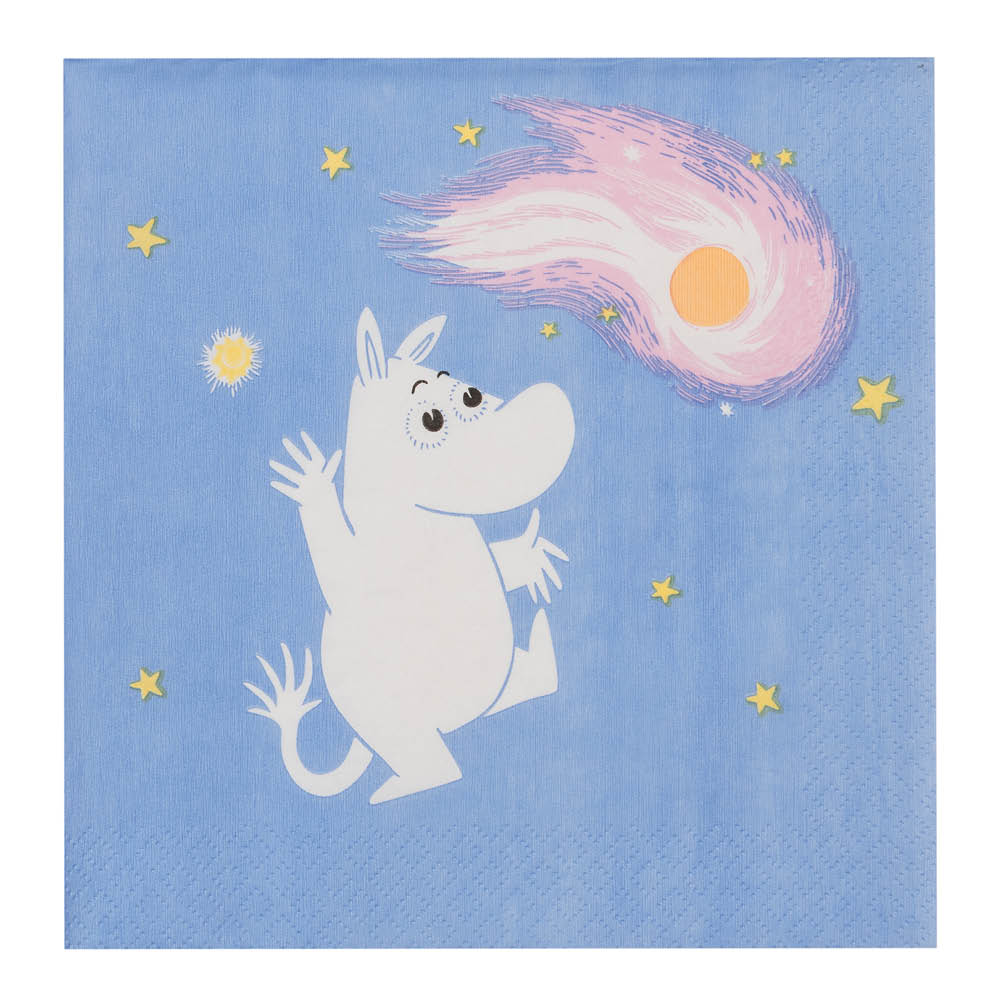 Moomin Arabia Mummi serviett 33x33 cm 20 stk Romeventyr blå