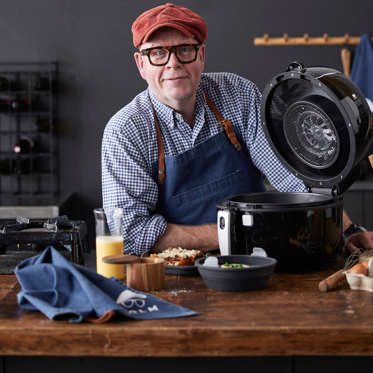 Holm Silikonform till airfryer kvadratisk 19x6 cm grå