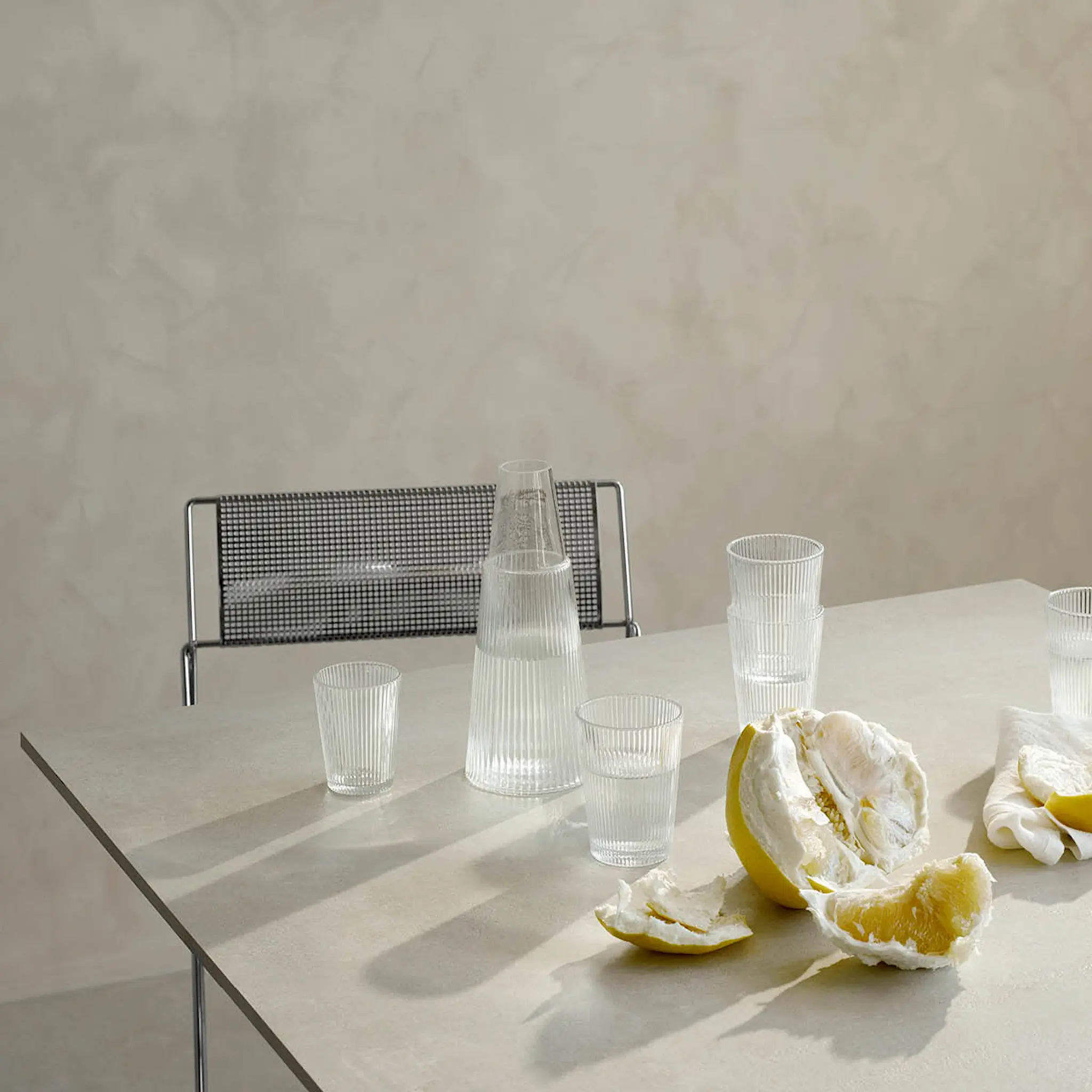 Stelton Pilastro karaffel med glass 1L clear