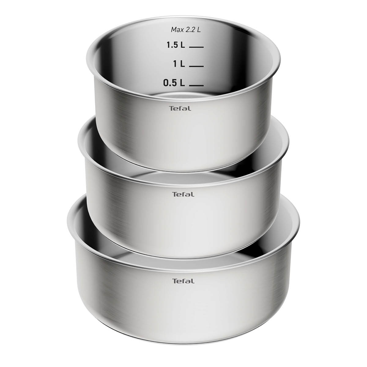 Tefal Ingenio Emotion Kattilasarja 3 osaa + kahva brushed uncoated
