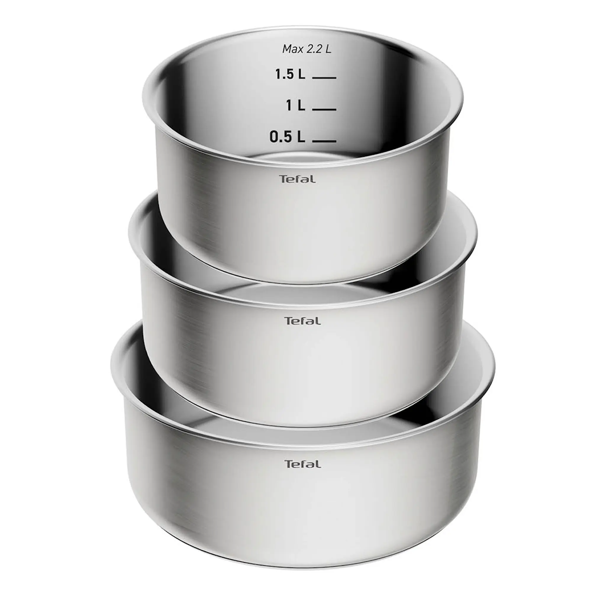 Tefal Ingenio Emotion Kattilasarja 3 osaa + kahva brushed uncoated