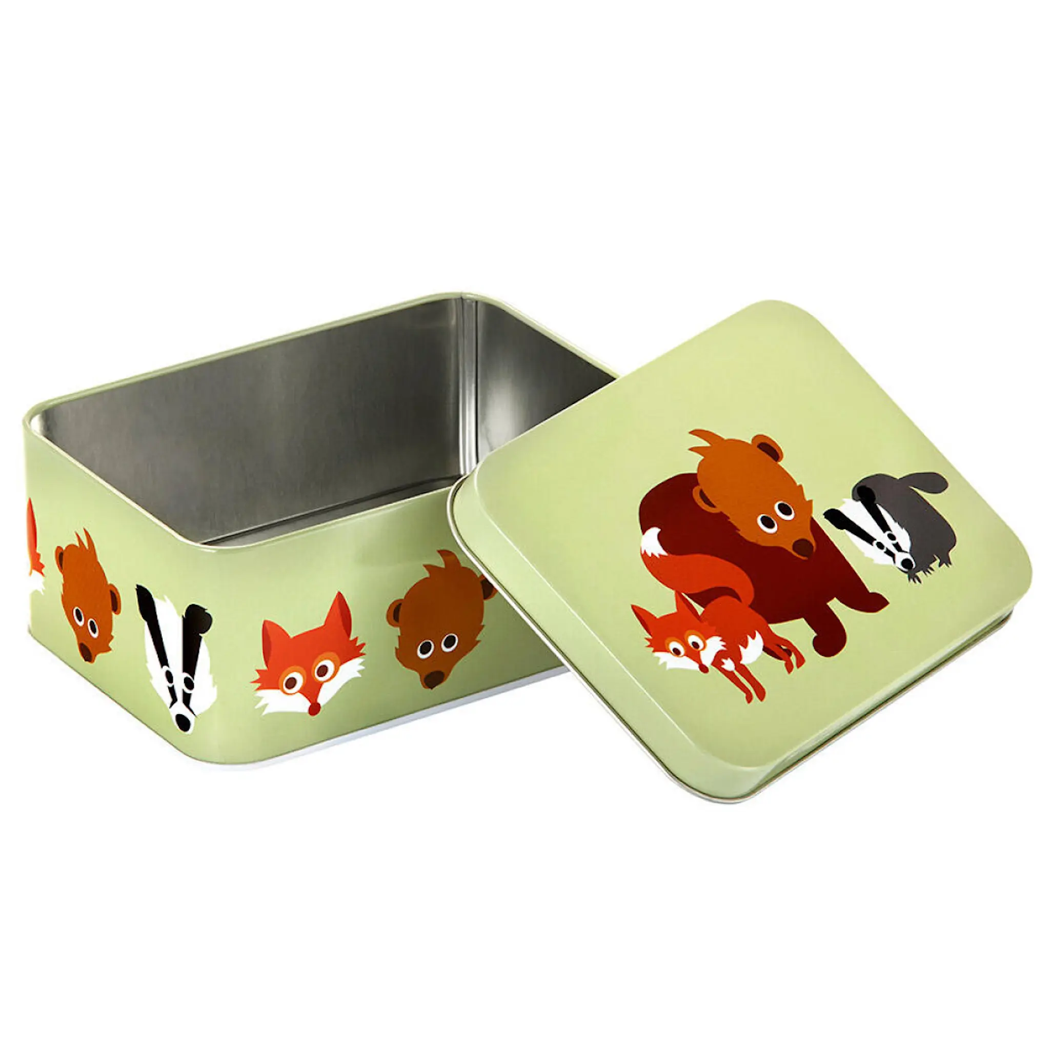 Blafre Skogsvänner matlåda / förvaringslåda plåt 10x14 cm grön