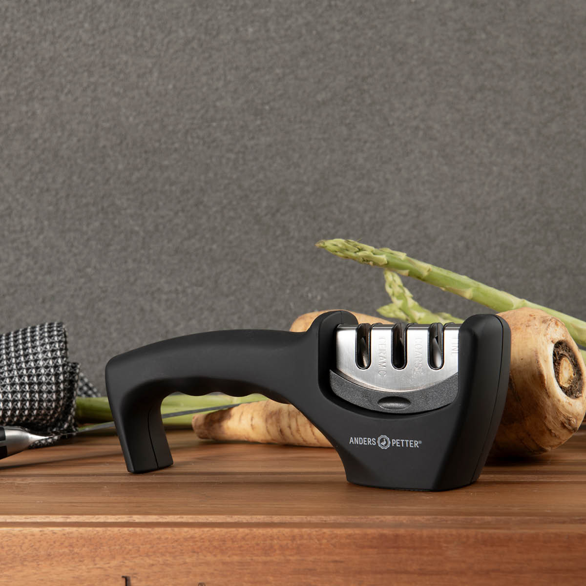 Anders Petter Classic Veitsenteroitin 21x7,5 cm Musta/Ruostumaton