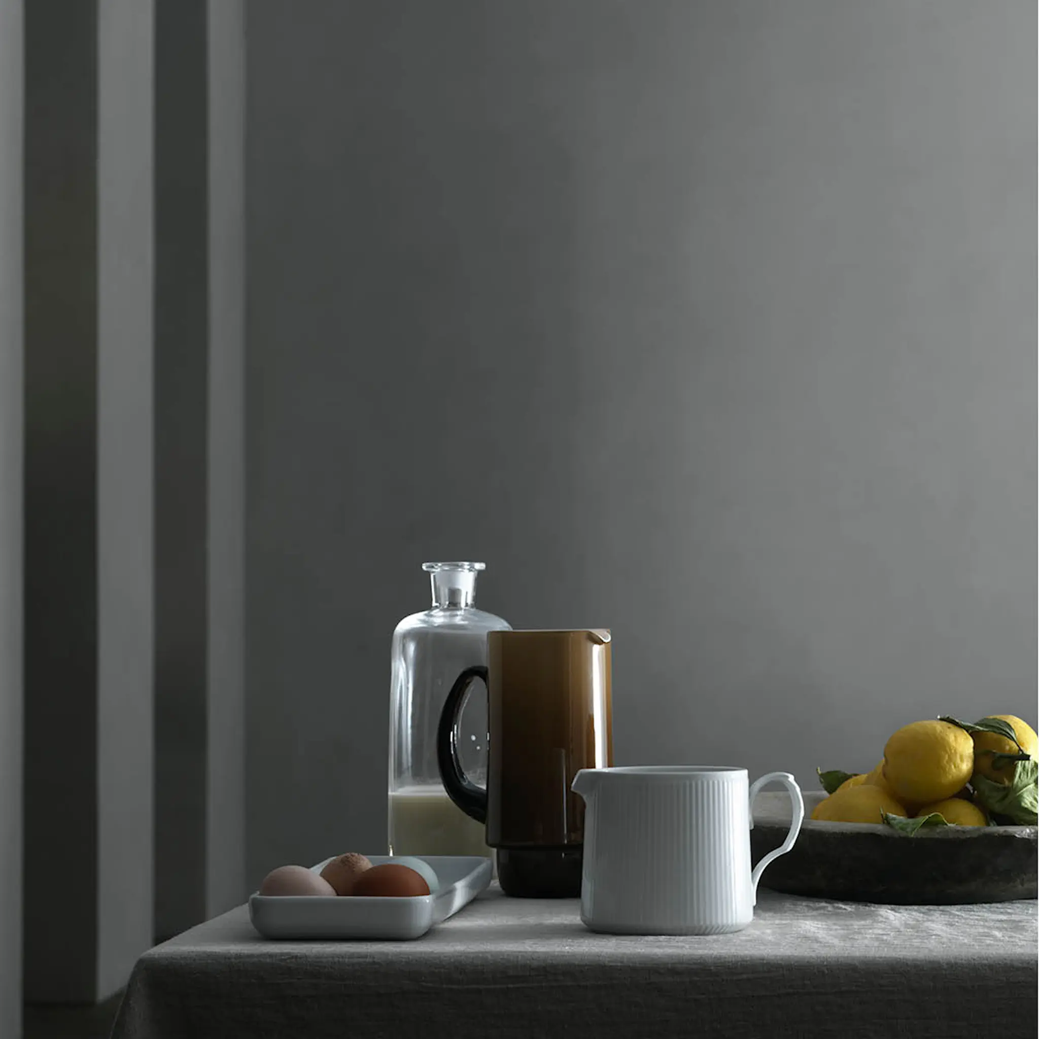 Royal Copenhagen White Fluted Fat 36x12,5 cm rektangulärt