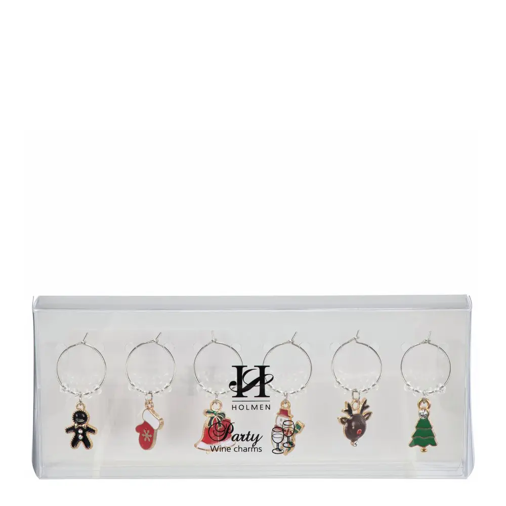Dante Lasimerkit jouluaihe 15,5x6,5x2 cm 6 kpl Monivärinen