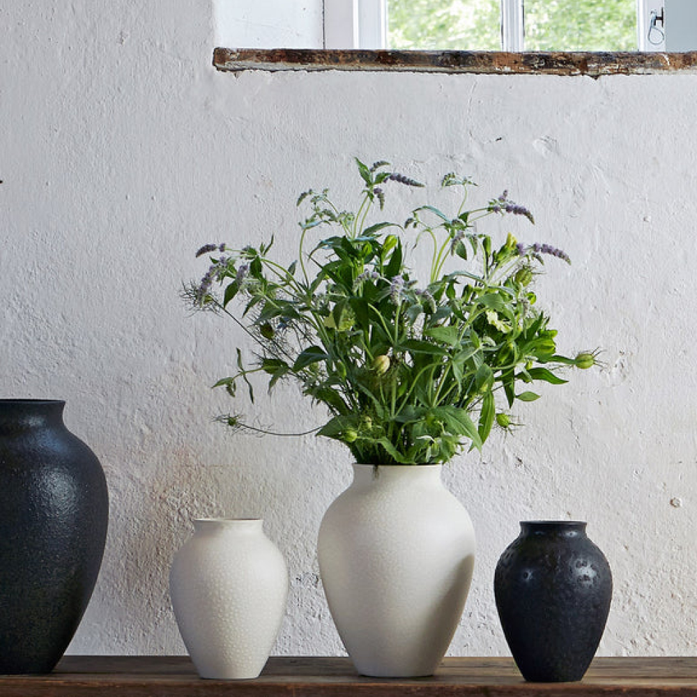 Knabstrup Keramik Knabstrup vase 20 cm svart