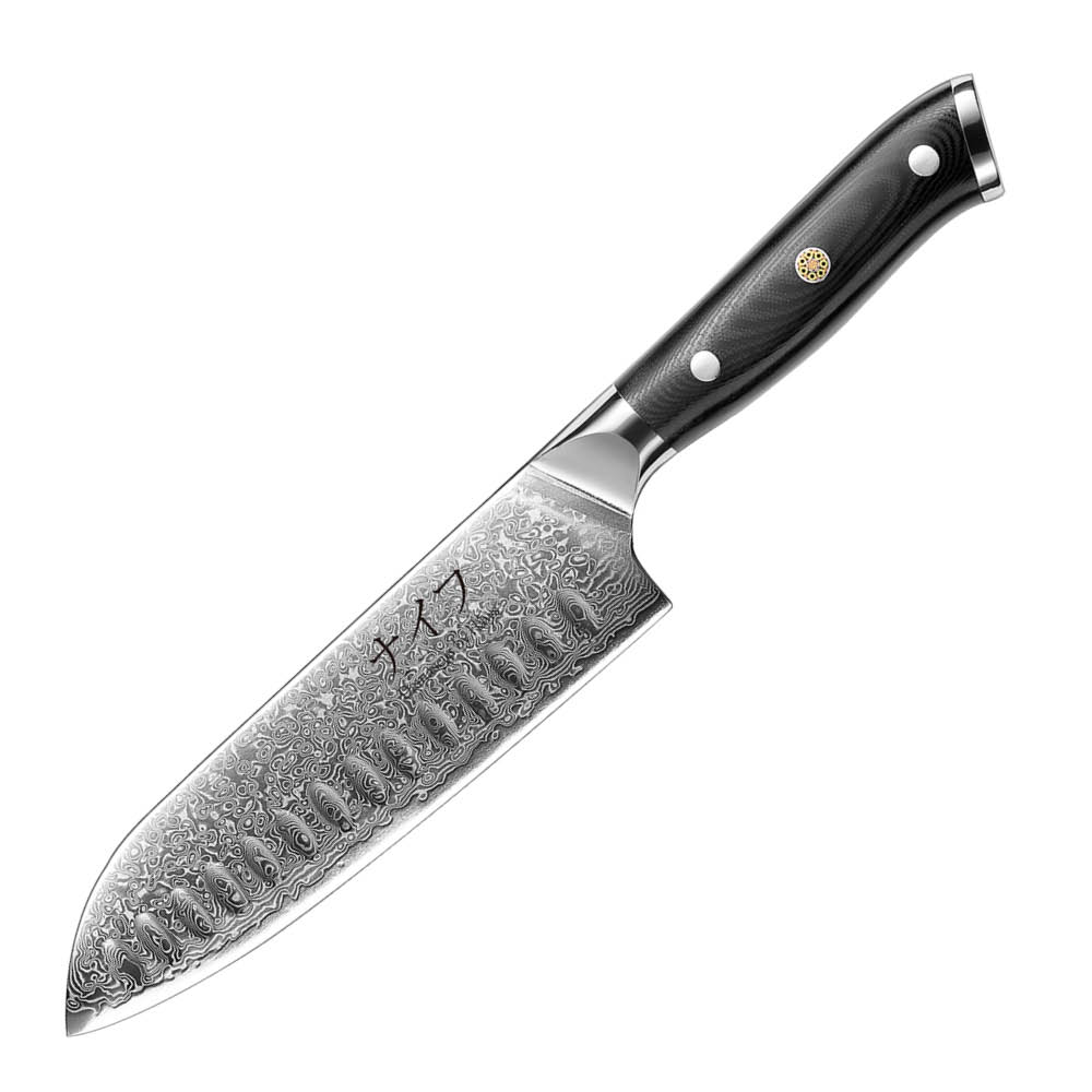 Damaskus by Haws - Damaskus by Haws Santoku-Veitsi 32 cm Musta