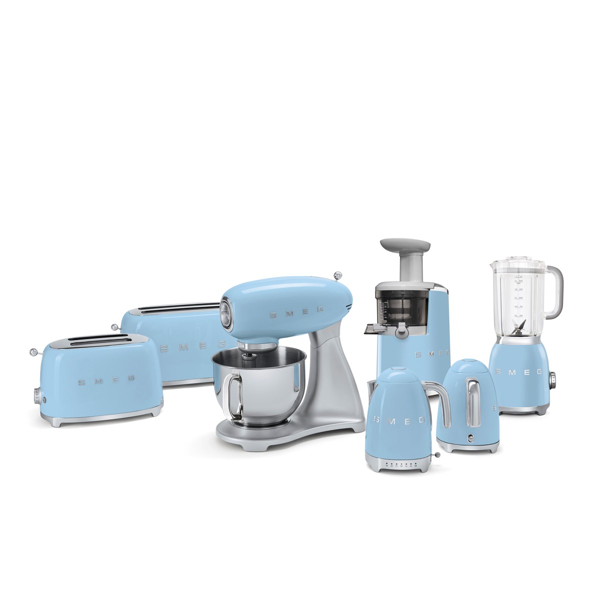 Smeg Smeg Mehupuristin SJF01 Pastellinsininen