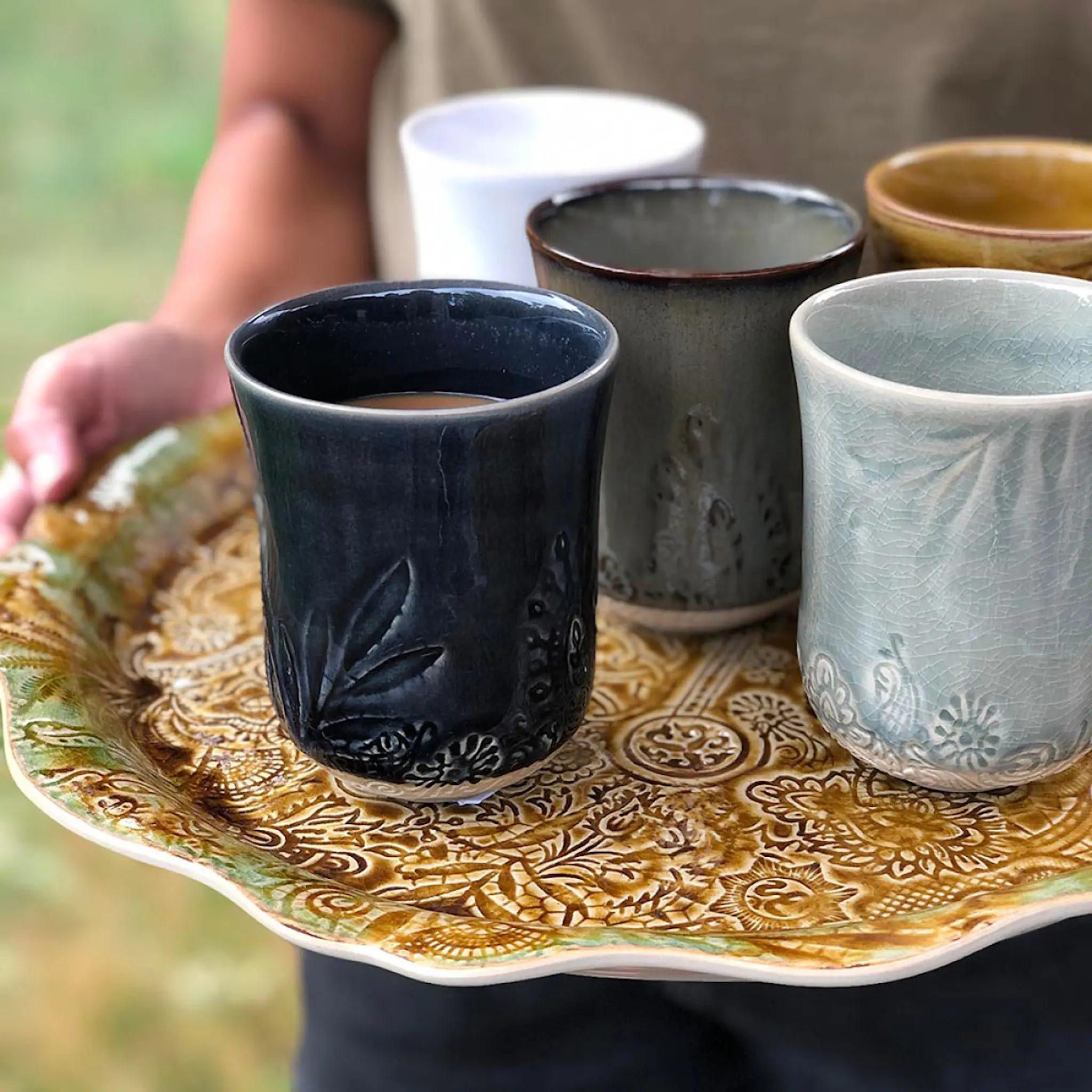 Sthål Arabesque mugg utan öra 30 cl antique