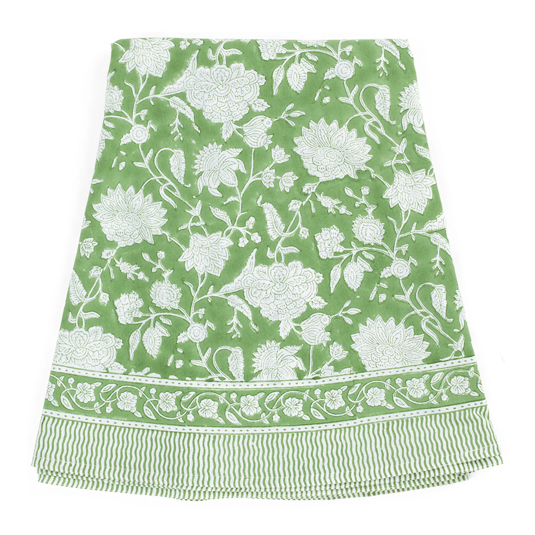 Chamois Indian Rose rund duk Ø160 cm green tea
