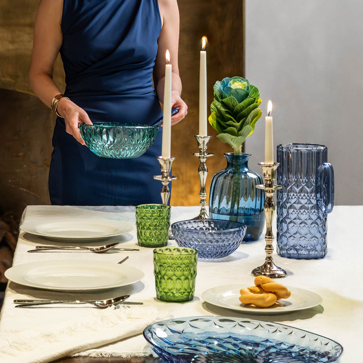 Guzzini Vanity Tumbler Lasi 36 cl Kuvio 1 Water Lily Green