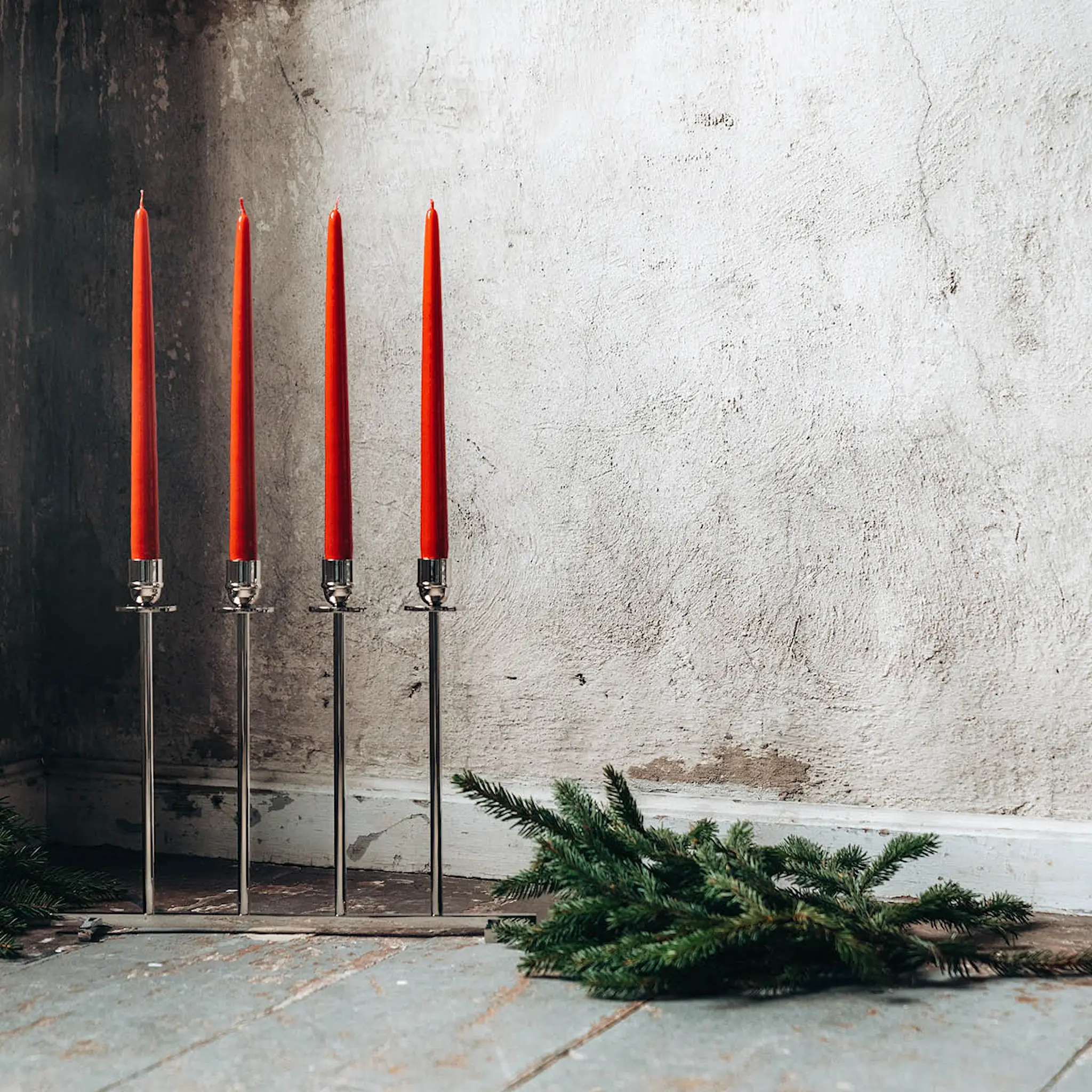 Hilke Alto Ljusstake 4 ljus Förnicklad Mässing