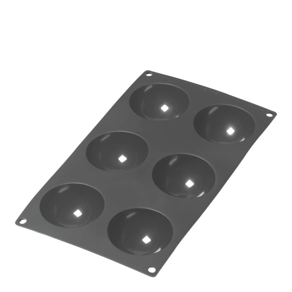 Lékué Silikonform halvklot 6 hål svart