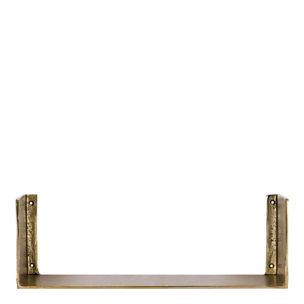 Vegghylle Boxie i aluminium 50x18x50 cm gyllen