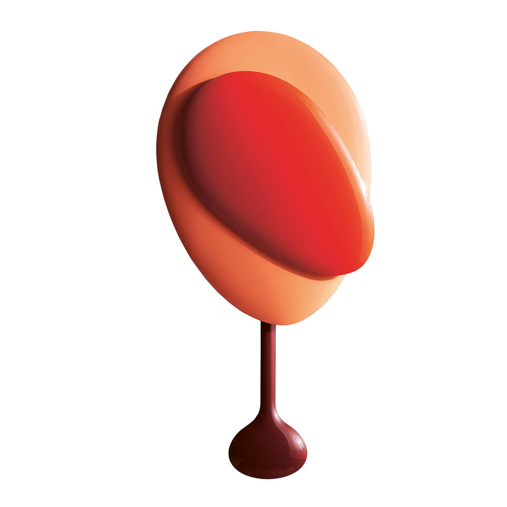 Design House Stockholm Mellow väggklocka 48,5x20,5 cm röd