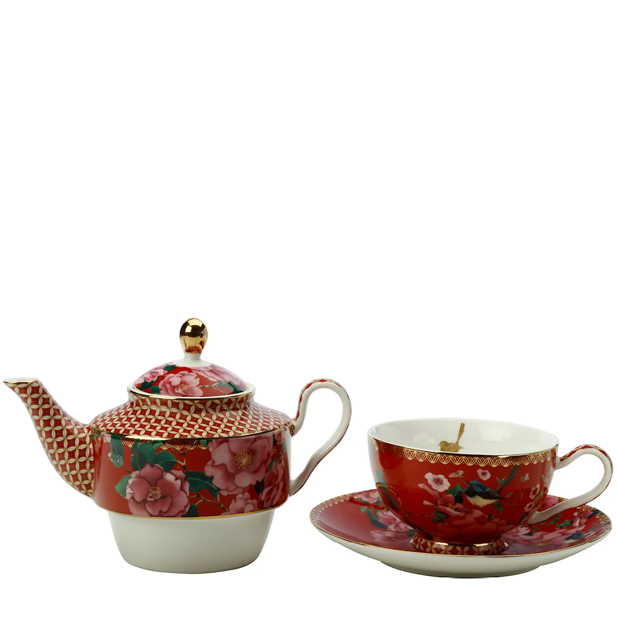 Maxwell & Williams Silk Road tea for one tekanna 0,5 L röd