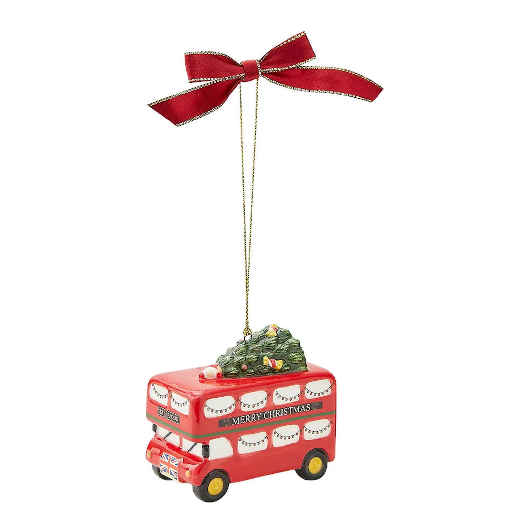 Spode Christmas Tree julgranspynt dubbeldäckare