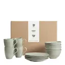 Nordic Marsh servis frukostset 12 delar dusty green