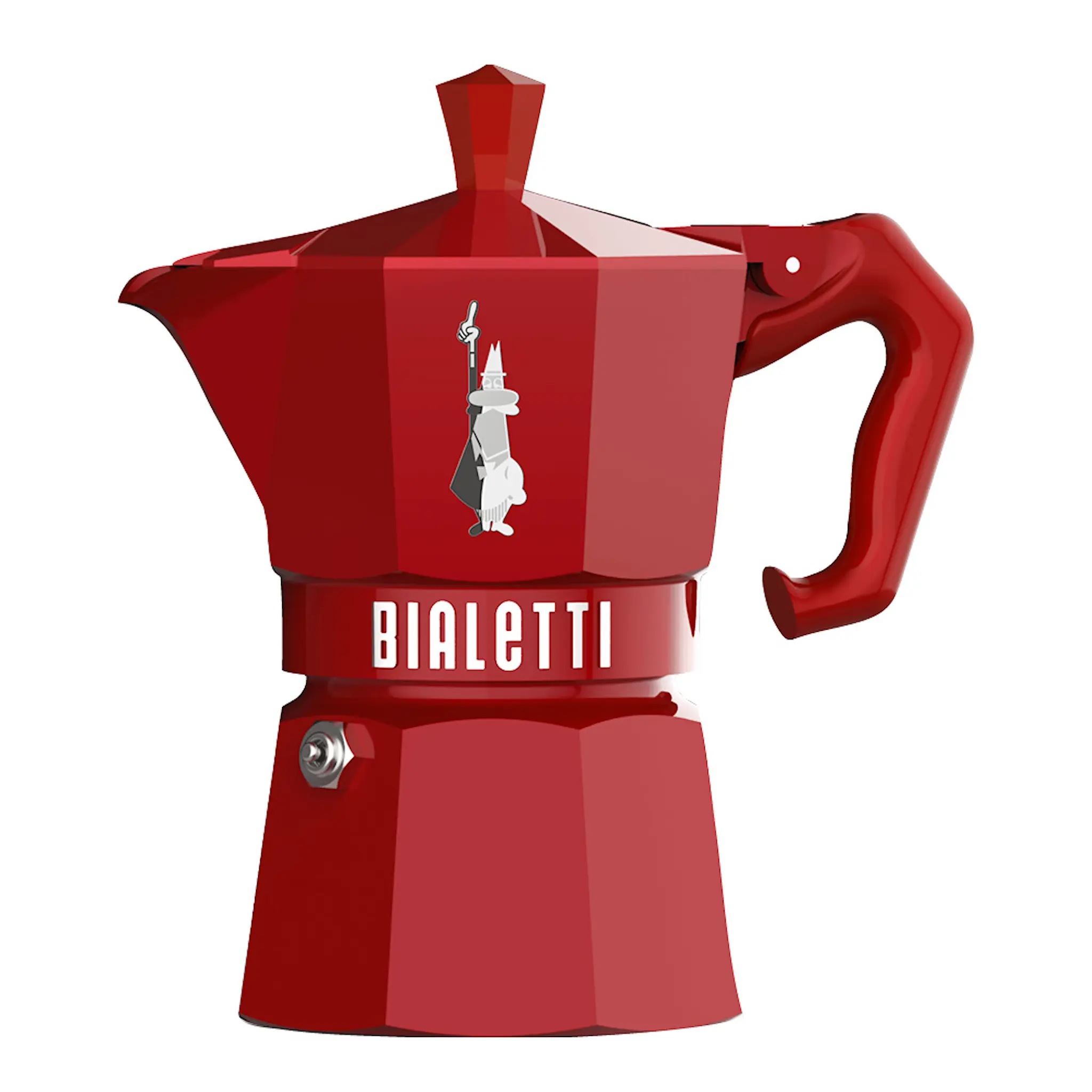 Bialetti Exclusive mokabryggare 3-koppar 13 cl röd