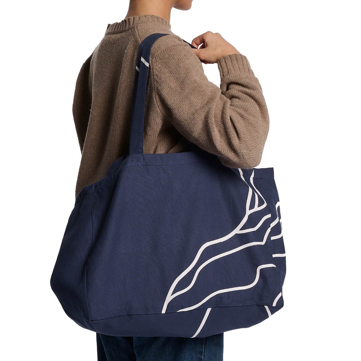 The Organic Company Reconnect tote bag 45x35 mörkblå